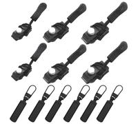 Alluring 12 PCS Curseur Fermeture Eclair, Tirette Fermeture Eclair, Curseur Fermeture Eclair Clipsable, Zipper Fermeture Eclair pour Bagages, Jouets, Tentes, Chaussures et Vêtements