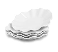 ALLUSEIT Bols à pâtes, bol de service à salade en céramique, bol à soupe en porcelaine fine, ensemble d'assiettes et bols blancs, passe au micro-ondes et au lave-vaisselle (20,3 cm, rayures épaisses)