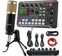 ALLWIN Kit De Microphone à Condensateur, Micro De Streaming Avec Table De Mixage Et Carte Son En Direct Pour Enregistrement, Gaming, Podcast, Streaming, Voix Off
