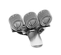 Allwiner Porte-stylo en métal triple trou avec pince de poche - Médecins, infirmière, uniforme, etc., Argent