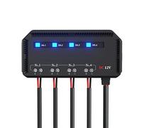 ALLWSLucky Boîte à fusibles de voiture 12V avec Relais, 4 Voies Porte Fusible Voiture avec Indicateur d'avertissement LED, Porte Fusible 12V Etanche pour Moto, Camion, Bateau, Fourgonnette, SUV, RV