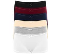 Allxwek Sous-vêtements en coton pour femme - Short pour femme - Extensible et confortable - Avec nœud - 3/6 - 3901, Set-un, Small