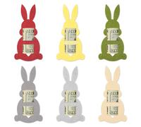 ALLY-MAGIC E21XTZLQJ Cadeaux d'argent de Pâques, 6 décorations en feutre, emballage cadeau en forme de lapin, décoration de Pâques réutilisable pour insérer des billets ou des bons d'achat