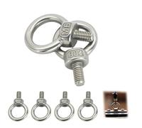 ALLY-MAGIC E22DHLS Lot de 4 boulons à œil M6 en acier inoxydable 304 avec filetage pour technique de fixation et divers dispositifs de levage techniques