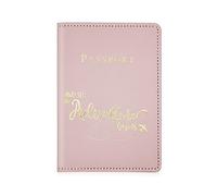 ALLY-MAGIC MenY7CSHZJ Étui de passeport en cuir PU avec portefeuille pour cartes de crédit, argent, cartes de visite, passeport, cartes d'embarquement pour femme, rose, 1, Classique