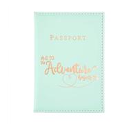 ALLY-MAGIC MenY7CSHZJ Étui de passeport en cuir PU avec portefeuille pour cartes de crédit, argent, cartes de visite, passeport, cartes d'embarquement pour femme, Vert, 1, Classique