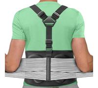 AllyFlex Lumbar Support Back Brace with Suspenders, 3-Way Adjustable Safety Belt with Dual Lumbar Pads for Lower Back Support and Injury Prevention, X-Large/XX-Large…