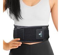 AllyFlex Sports Lightweight Back Brace Slim Fit Under Uniform, Dual Lumbar Pads Support Belt for Lower Back Pain Relief, Breathable Mesh with Adjustable Straps for Back Stress (Large)