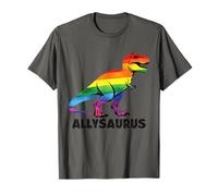 Allysaurus LGBTQ Ally Dinasour - Dinosaure Rainbow Pride Ally T-Shirt