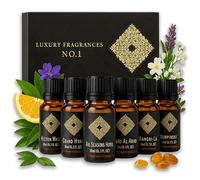 ALMA® Coffret Huiles Essentielles Luxe - 6 Flacons 10ml Pures & Naturelles - Aromathérapie, Détente & Massage - Bien-Être au Quotidien - Coffret Édition de Luxe - Huiles Qualité Supérieure