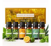 ALMA Coffret Huiles Essentielles pour Aromathérapie - Essence of Spring - Lavande, Romarin, Géranium, Jasmin, Citronnelle, Camomille - Sérénité et Fraîcheur - Huiles Essentielles Bio