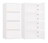 ALMA - Commode 4 portes pour chambre 50x119x40cm - Blanc
