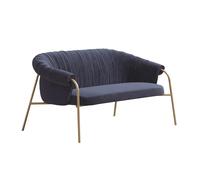 ALMA DESIGN canapé SCALA avec structure en acier verni bronze (Cat. D Velluto Luna - Métal et tissu)
