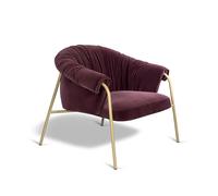 ALMA DESIGN fauteuil SCALA avec structure en acier verni bronze (Cat. D Velluto Luna - Métal et tissu)