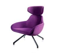 ALMA DESIGN fauteuil X 2BIG avec structure en acier verni anthracite (Cat. D Velluto Luna - Métal et tissu)