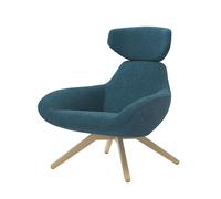 ALMA DESIGN fauteuil X 2BIG avec structure en frêne naturel (Cat. A Spalmato - Bois et tissu)