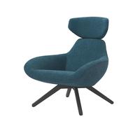 ALMA DESIGN fauteuil X 2BIG avec structure en frêne teinté noir (Cat. A King L Kat - Bois et tissu)