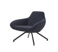 ALMA DESIGN fauteuil X BIG avec structure en acier verni anthracite (Cat. D Velluto Luna - Métal et tissu)