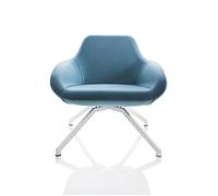 ALMA DESIGN fauteuil X BIG avec structure en acier verni blanc (Cat. B Stone Velvet - Métal et tissu)
