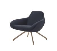 ALMA DESIGN fauteuil X BIG avec structure en acier verni sable (Cat. B Stone Velvet - Métal et tissu)