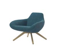 ALMA DESIGN fauteuil X BIG avec structure en frêne naturel (Cat. D Velluto Luna - Bois et tissu)