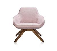 ALMA DESIGN fauteuil X BIG avec structure en frêne teinté noyer (Cat. A Spalmato - Bois et tissu)