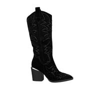 Alma EN Pena - Bottes de Cowboy en Cuir Cloutées - Femme - Chaussures - Noir - Taille: 37 EU