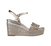 Alma EN Pena - Sandale compensée en espadrille avec large bride brodée - Femme - Chaussures - Brun - Taille: 36 EU