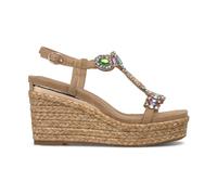 Alma EN Pena - Sandale compensée en spart avec bride en T - Femme - Chaussures - Beige - Taille: 38 EU