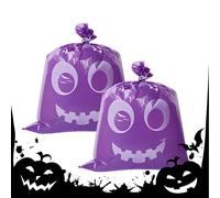 almacenamiento de basura de Halloween de 2 pièces para el jardín del jardín del jardín del jardín del jardín | Bolsa de hoja de Halloween : bolsas de desecho de calabaza reutilizables para patio