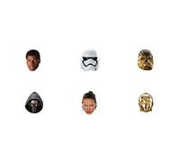 ALMACENESADAN 0549, Lot de 6 masques S W, multicolore pour fêtes et anniversaires