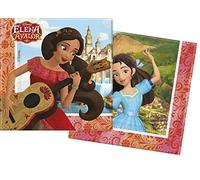 ALMACENESADAN 2256 - Lot de 20 serviettes en papier - Idéales pour fêtes et anniversaires - Elena d'Avalor - Dimensions : 33 x 33 cm