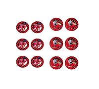 ALMACENESADAN-4789, Pack, Miraculous composé 23 cm et de 6 Assiettes en Carton Lady Bug, idéal pour Les fêtes et Les Anniversaires, 8435510347895