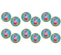 ALMACENESADAN-4793, Pack Peppa Pig, composé de 12 Assiettes en Carton de 18 cm, idéal pour Les fêtes et Les Anniversaires, 8435510347932