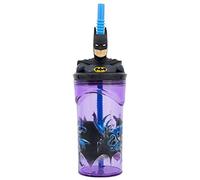 ALMACENESADAN, 4909 Gobelet figurine 3D avec canne réutilisable Batman, capacité 360 ml, produit réutilisable, sans BPA.