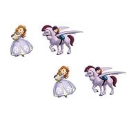 ALMACENESADAN, 5032 Pack décoration fête et anniversaire Disney Princesse Sofia composé de 4 silhouettes en carton de 30 cm, 8435510350321