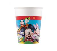 ALMACENESADAN, 5057 - Lot de 8 gobelets en carton pour fêtes et anniversaires sous licence Mickey Mouse - Capacité 220 ml - Lot de 8 gobelets Mickey Mouse