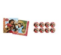 ALMACENESADAN, 5113 Lot de 8 assiettes en carton 23 cm et 20 serviettes en papier 33 x 33 cm sous licence (Elena d'Avalor)