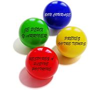 ALMAH Balle Anti-Stress Motivantes pour Enfant Adulte (4 PCS), Balle Sensorielle, Anti Stress pour Thérapie des Mains pour Gérer et Soulager Anxiété, Agitation, Tension, Colère, Stress