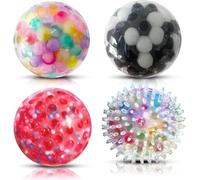 ALMAH Balles anti-stress pour adultes (lot de 4), balles d'exercice des mains, balles de thérapie de la main pour se détendre, anxiété, agitation, tension et stress