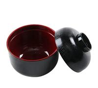 ALMAK Bol à Ramen de Style Japonais avec Couvercle ABS Bol à Soupe Miso Bol à Nouilles pour Outils de Table de Cuisine Bols à Riz Plats