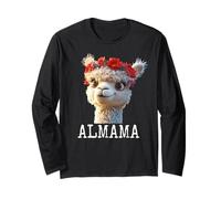 Almama Mignon Alpaga Maman Jeu De Mots Lama Future Mère Manche Longue