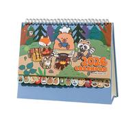 Almanac - Desk Scheduler for Date Reference | Playful Creature Illustrations featuring Tear Off Sheets & Compact Upright Format supporting Classrooms, Apartments, Offices plus Personal Spaces