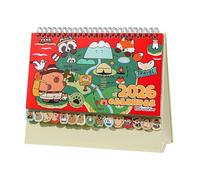 Almanac - Desk Scheduler for Date Reference | Playful Creature Illustrations featuring Tear Off Sheets & Compact Upright Format supporting Classrooms, Apartments, Offices plus Personal Spaces