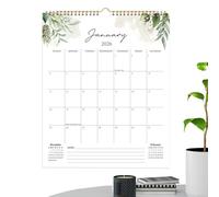 Almanach vertical Twenty Six - Dispositif de programme de réunion, feuille lourde de sept jours, livre d'élève quatre semaines, équipement de synchronisation | Avec bureau de vacances annuel pour