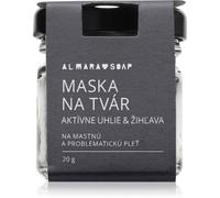 Almara Soap Face masque visage pour peaux grasses et à problèmes charcoal & nettle 20 g