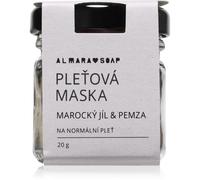 Almara Soap Face Moroccan Clay & Pumice masque exfoliant visage pour peaux normales 20 g