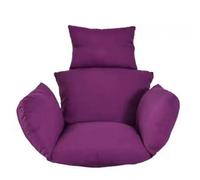 ALMASI Coussin de Chaise en Forme d'œuf, Remplacement de Coussin de Chaise en Forme d'œuf Suspendu pour l'intérieur et l'extérieur, Coussin de balançoire pour Panier de Patio avec Appui-tête(Purple)