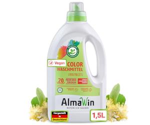 AlmaWin Lessive liquide couleur concentrée écologique 20 lessives 1,5 l