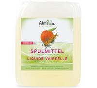 AlmaWin Liquide vaisselle écologique concentré à l'argousier et à la mandarine, 5 l, pour une vaisselle éclatante, végétalien